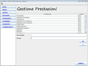 gestione listino